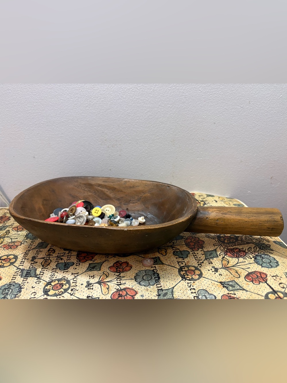 Carved Metal Scoop ( looks like wood)
